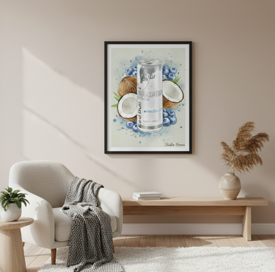 Redbul Kokos Blåbär-Poster