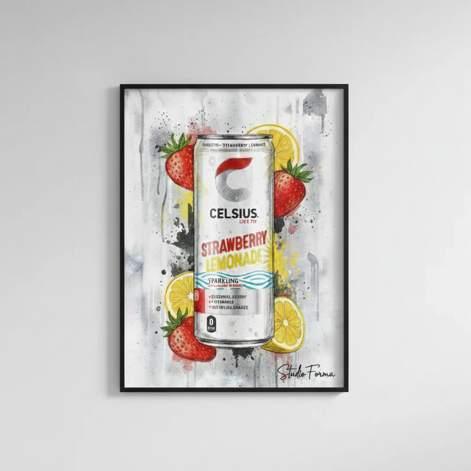 Celsius Strawberry Lemonade-Poster