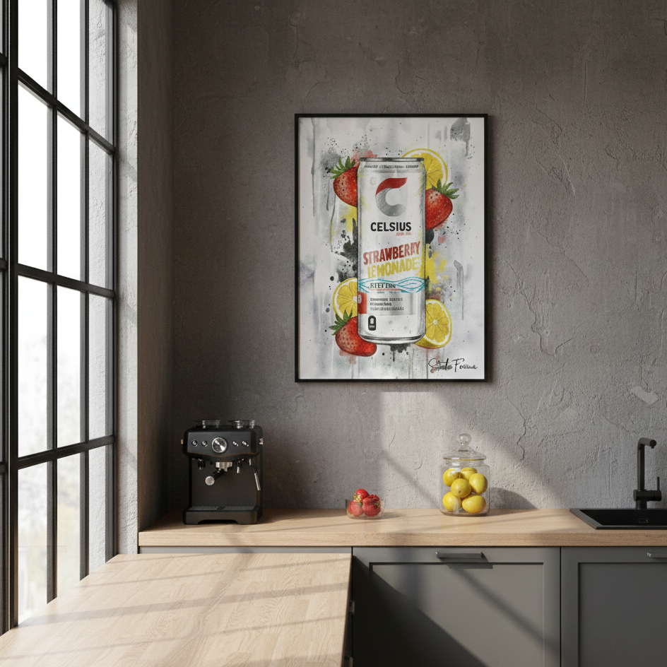 Celsius Strawberry Lemonade-Poster