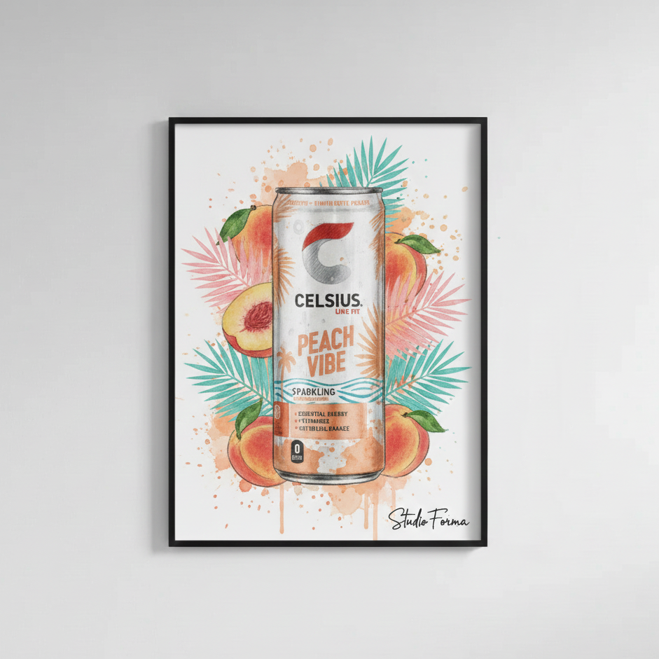 Celsius Peach Vibe-Poster