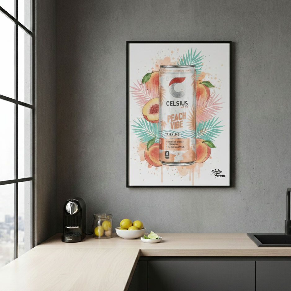 Celsius Peach Vibe-Poster
